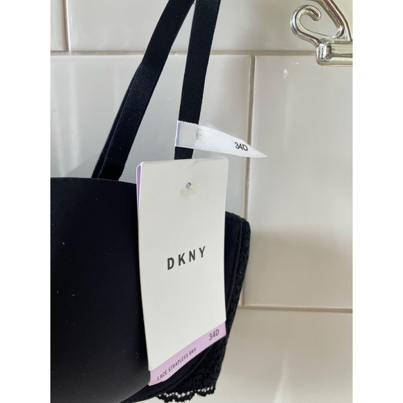 DKNY New Black Bra with Removable Straps Moderate Support & Lace 34D - Picture 3 of 5